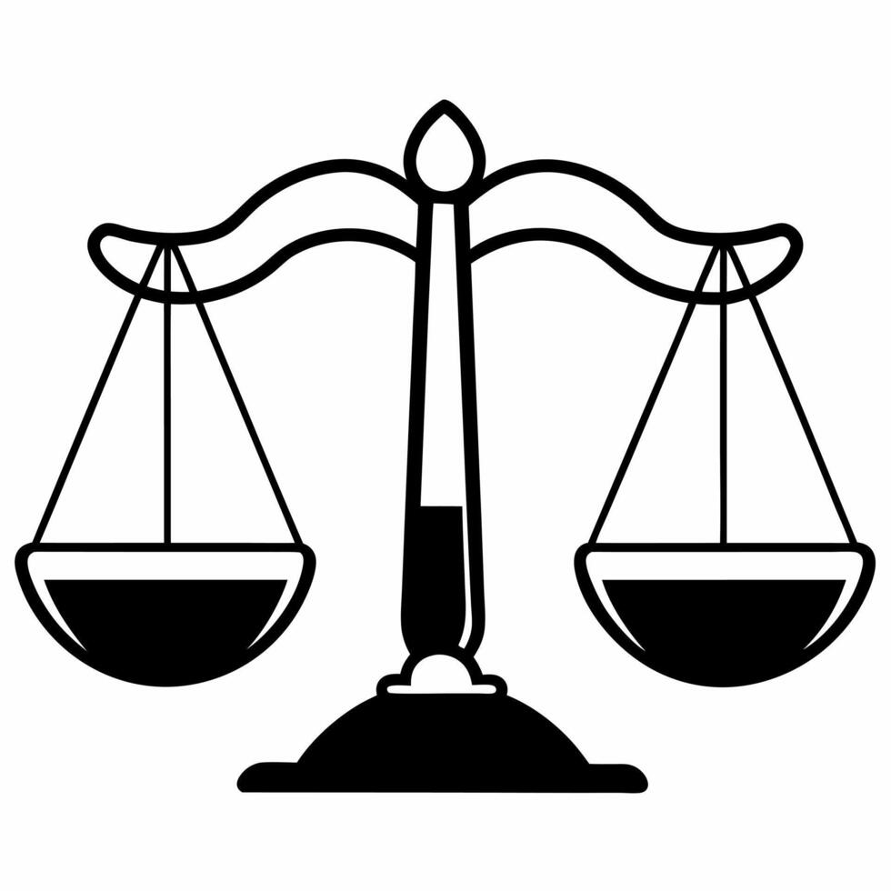 Floating debate podiums with policy balance scales concept as Wide shot of two debate podiums floating in space with balance scales between them weighing policy options Camera slo Square Square vector