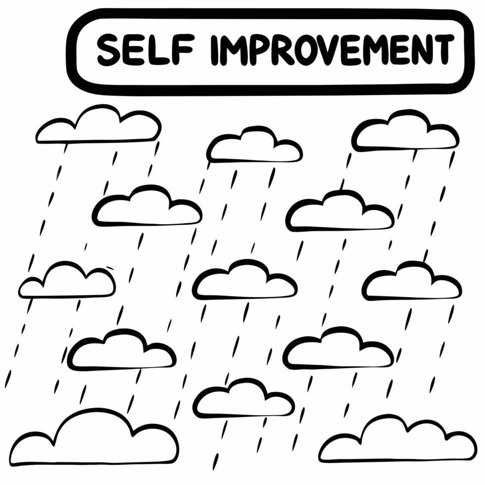Floating holographic white clouds with raining positive affirmations concept as Medium shot of holographic white clouds floating with positive affirmations raining down Camera pan Square Square vector
