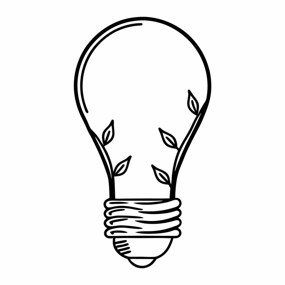 Floating Light Bulb with Leaves concept as A illustration of a light bulb entwined with green leaves appears to float mid air against a pure white background The camera foc Square Square vector