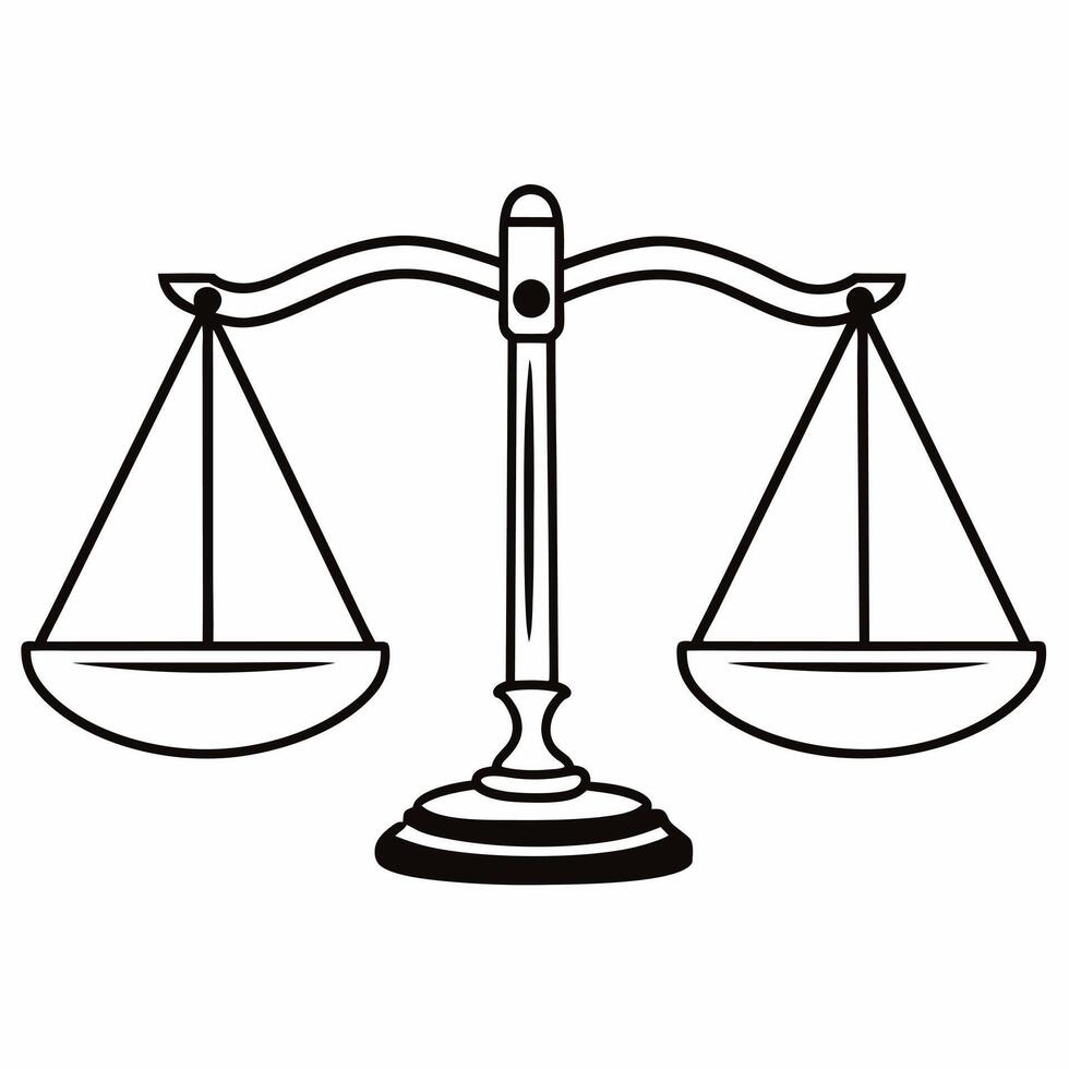 Floating white balance scales concept as Medium shot of white balance scales hovering in mid air Camera slowly pans across the scales as they tilt representing emotional equilibri Square Square vector
