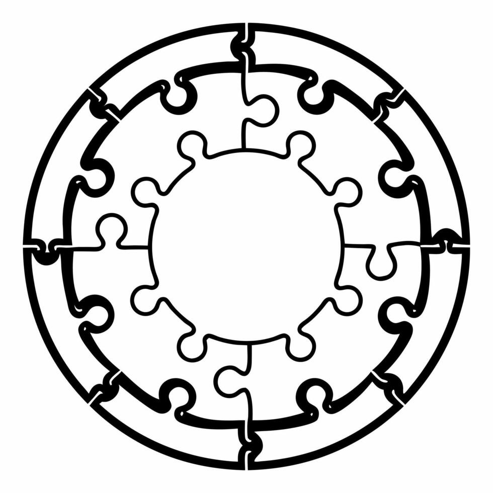 Glossy puzzle pieces forming circular economy diagram concept as Tracking shot of glossy puzzle pieces coming together to form a circular economy diagram Camera moves up to show a Square Square vector
