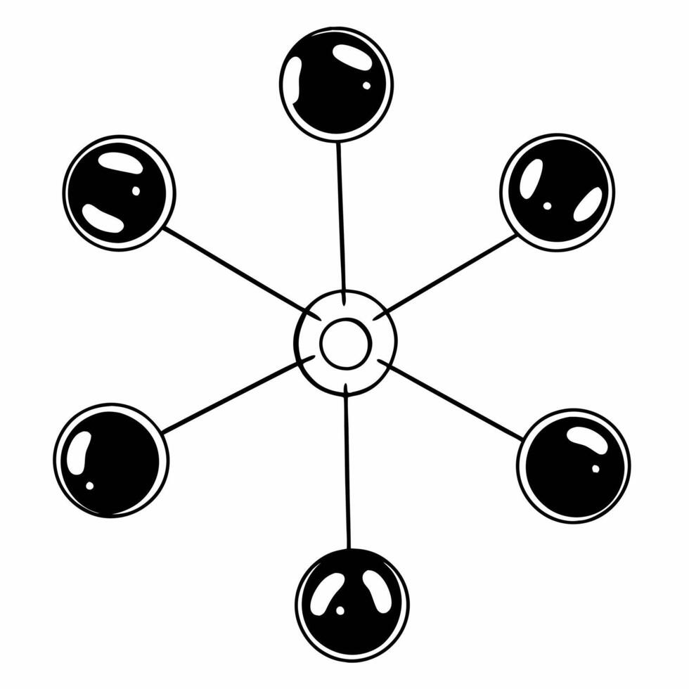 Glossy spheres orbiting sustainable development goals concept as Tracking shot of glossy spheres orbiting around a central point each representing a sustainable development goal C Square Square vector