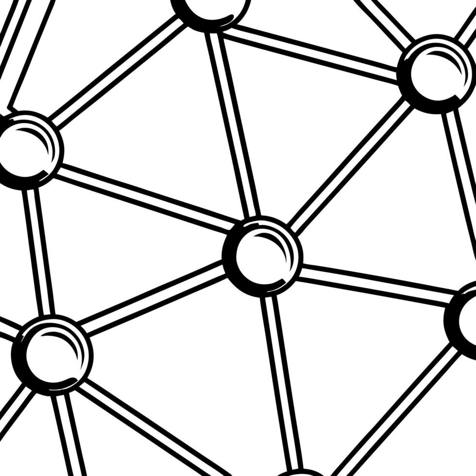 Glowing nodes of shared value creation concept as Close up of holographic nodes representing business community and environment with glowing connections forming between them Camer Square Square vector