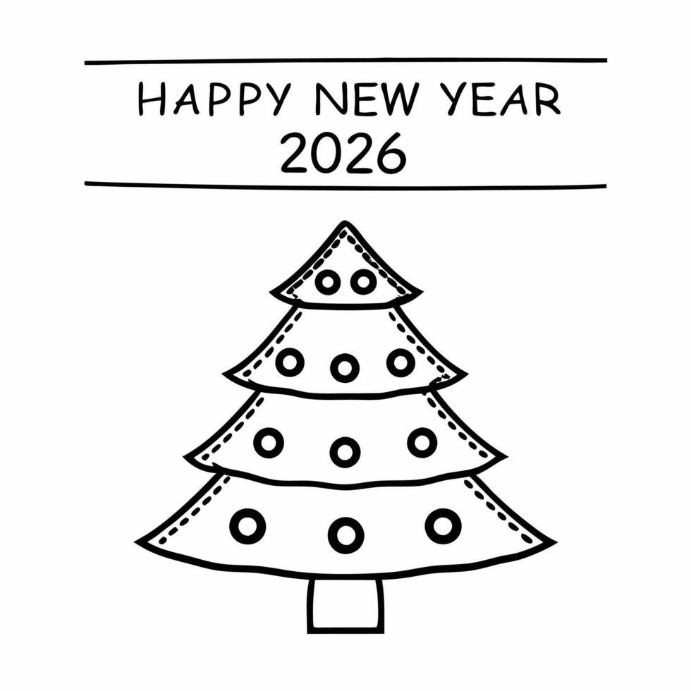 Holographic Christmas Tree concept as An isolated holographic Christmas tree adorned with colorful ornaments symbolizing the festive spirit of Happy New Year 2026 The camera captu Square Set 3 Square vector