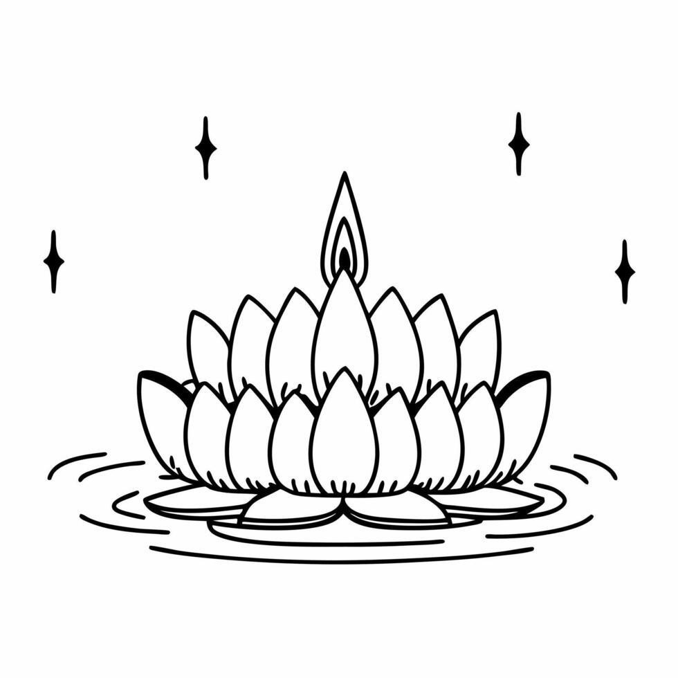 Holographic Loy Krathong with Glowing Fireflies concept as Feature a glowing holographic Loy Krathong floating on water surrounded by shimmering fireflies The camera slowly zooms Square Square vector