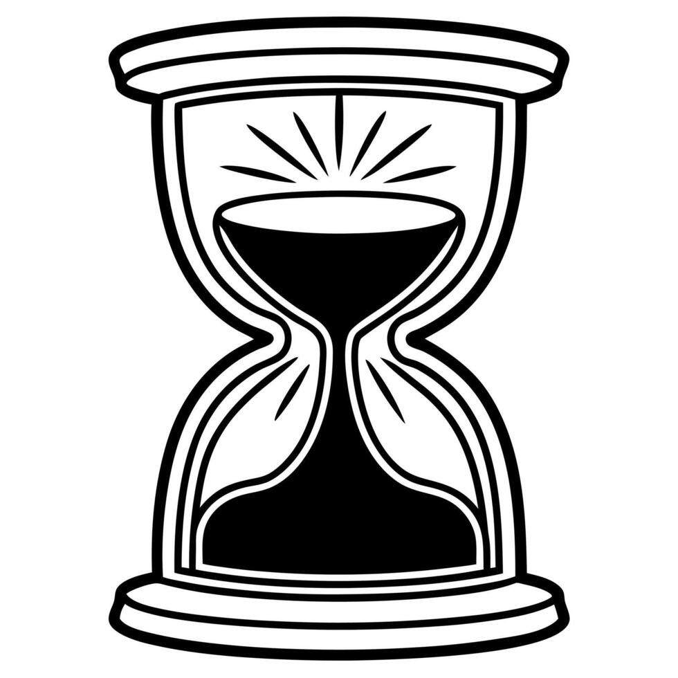 Holographic white hourglass with flowing positive energy concept as Wide shot of a holographic white hourglass with positive energy flowing instead of sand Camera slowly rotates a Square Square vector