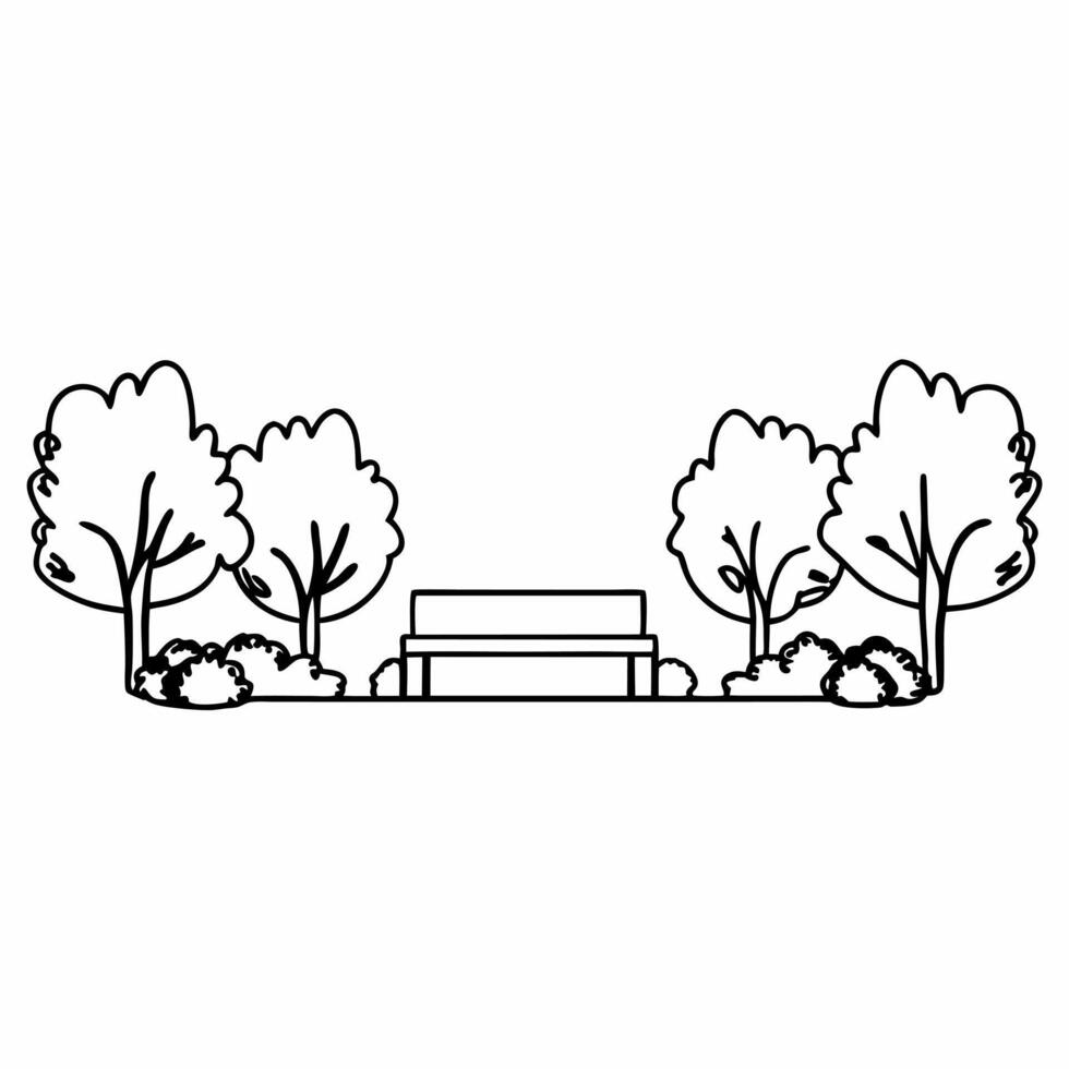 Impromptu negotiation in green urban space concept as Dolly shot moving towards two executives in casual attire deep in conversation on a park bench surrounded by lush greenery Ca Square Square vector