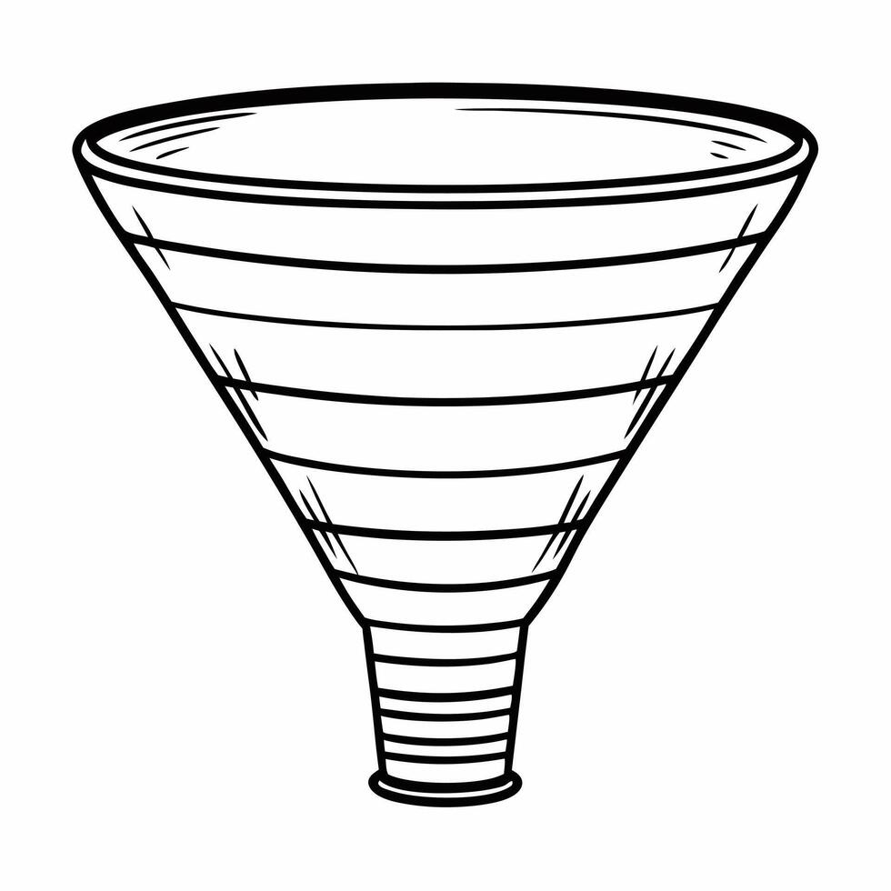 Levitating green innovation funnel concept as Tracking shot of a floating funnel representing the green innovation process Camera follows the transformation of ideas into sustaina Square Square vector