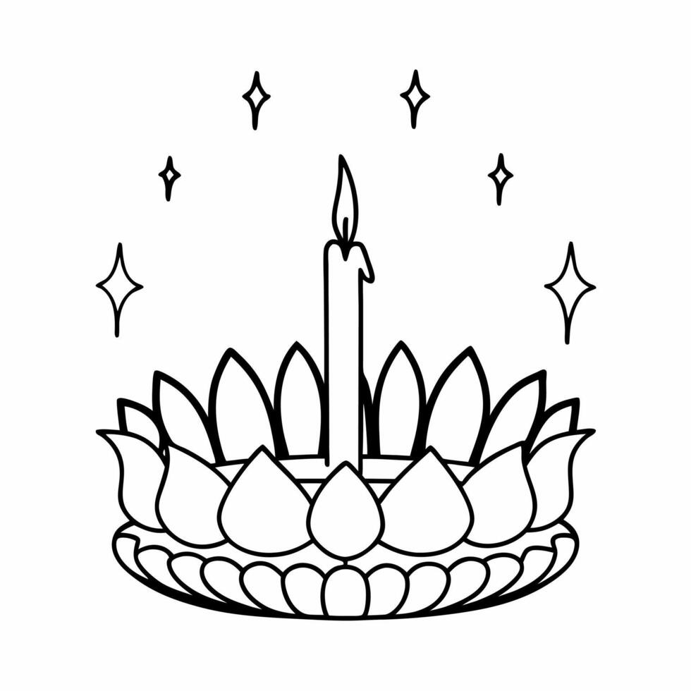 Loy Krathong with Floating Fireflies and Gems concept as Create a minimalistic design of a Loy Krathong surrounded by floating fireflies and gems isolated against a white backgroun Square Set 2 Square vector