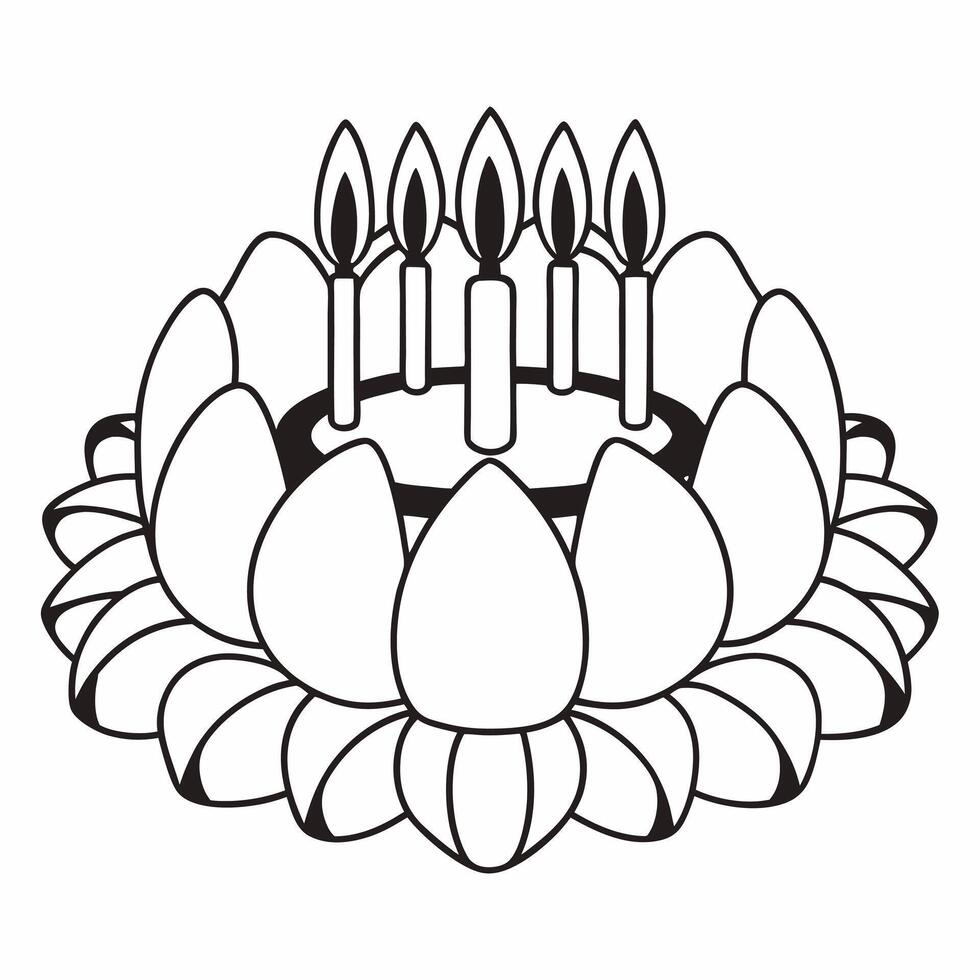 Loy Krathong with Floating Fireflies concept as Create a illustration of a Loy Krathong surrounded by floating fireflies isolated against a white background The design capt Square Square vector