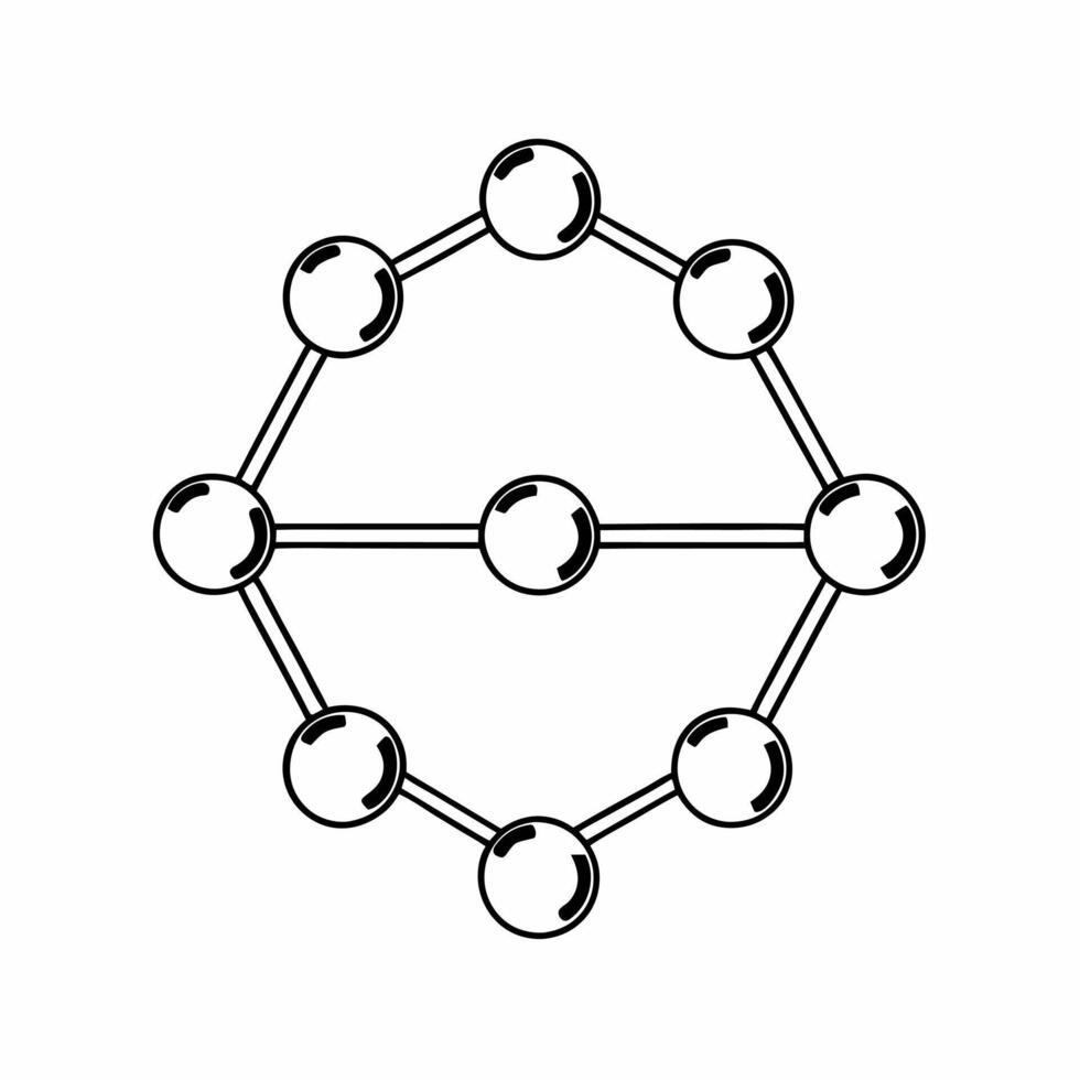 Molecular restructuring for circular economy concept as Macro view of molecules breaking apart and reforming into new structures Camera tracks the transformation symbolizing the s Square Square vector