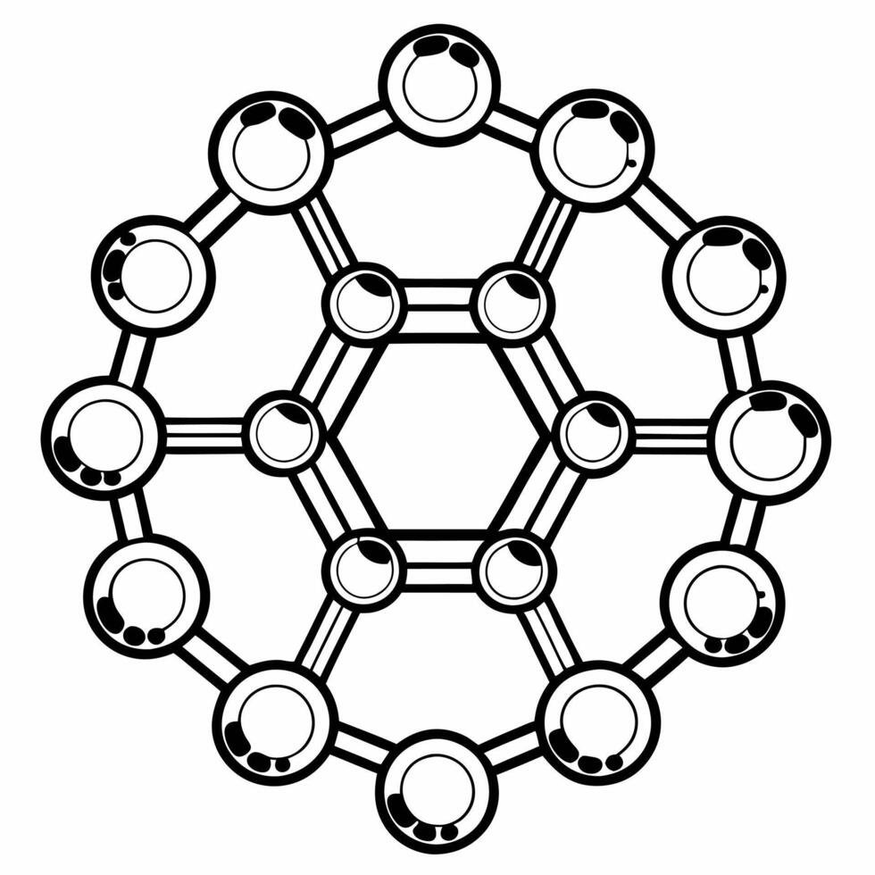 Molecular restructuring for circular economy concept as Macro view of molecules breaking apart and reforming into new structures Camera tracks the transformation symbolizing the s Square Set 2 Square vector