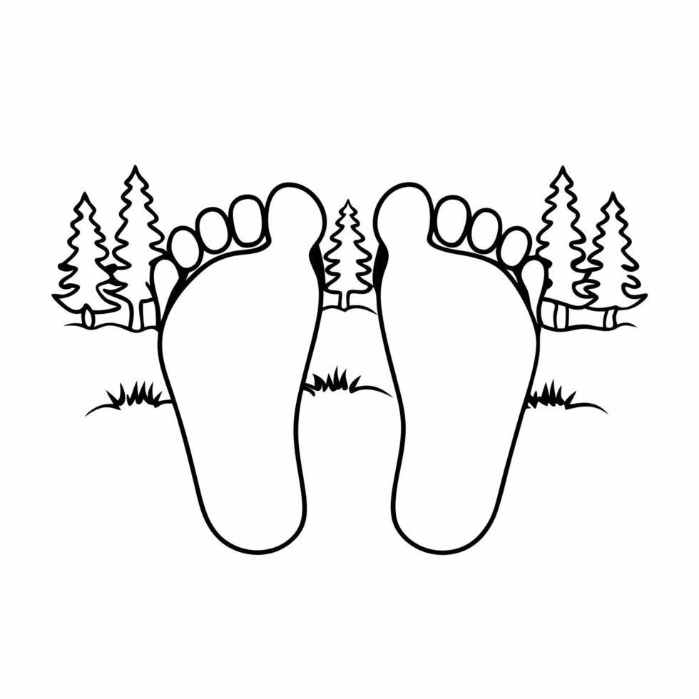Nature therapy walk concept as Close up of feet walking on grass slowly zooming out to reveal a group on a nature therapy walk Camera follows the groups journey Highlights eco th Square Square vector