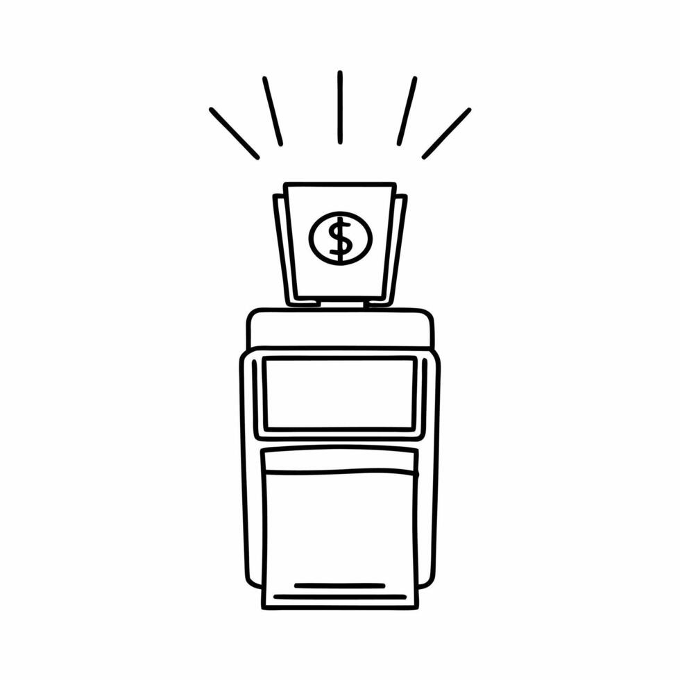 Payment terminal with holographic icons concept as A payment terminal on a glossy white countertop features two hovering holographic icons a glowing dollar sign and a checkmark rep Square Square vector