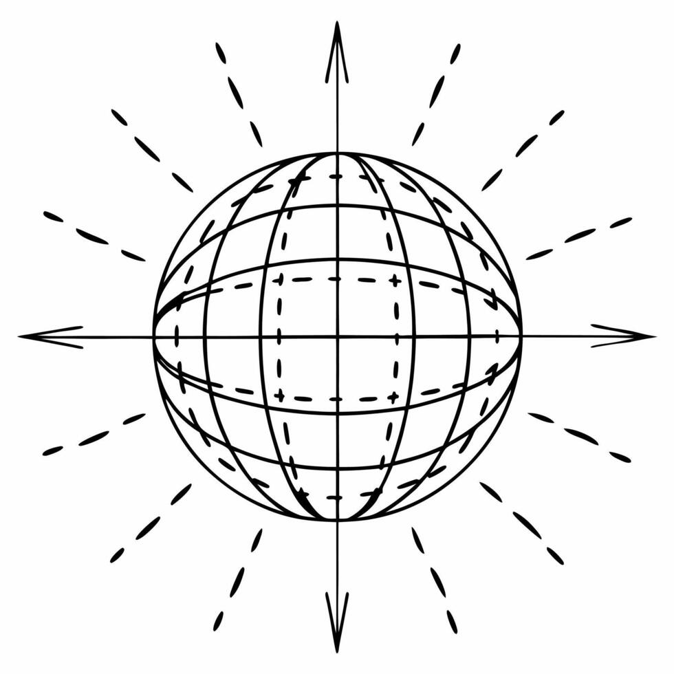 Orbiting stakeholder ecosystem with growth indicators concept as Close up of a spherical ecosystem model representing various stakeholders rotating in space Camera pans across the Square Square vector