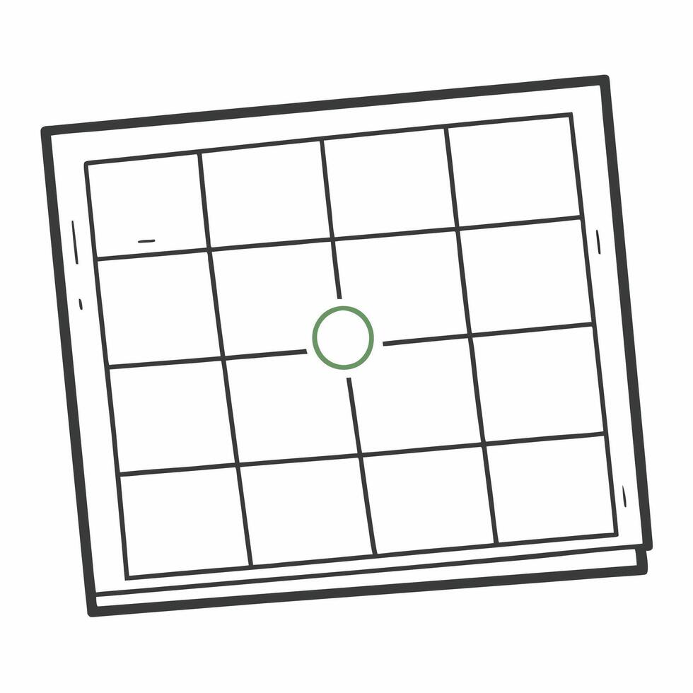 Plain Calendar with Copy Space concept as A plain calendar page marked with a green circle lies on a glossy white surface with ample copy space above The camera captures a top dow Square Square vector