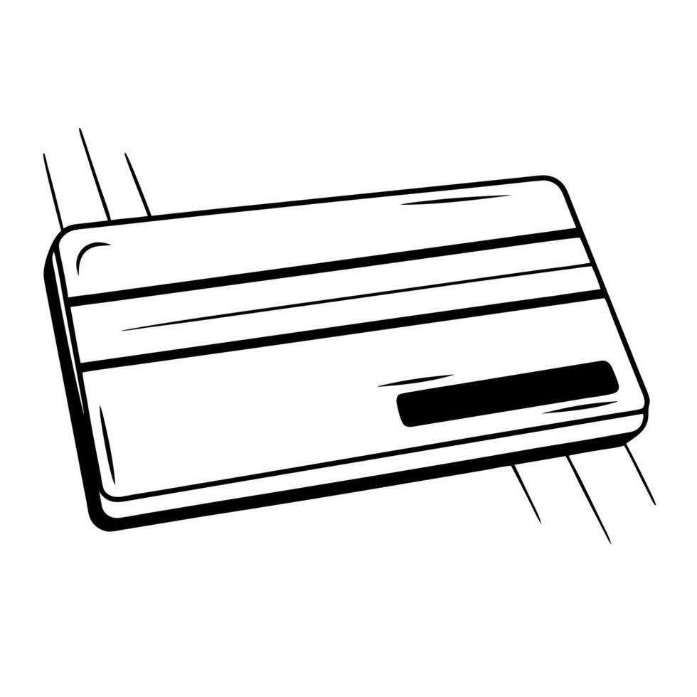 Plain Credit Card on White Background concept as A sleek credit card lays flat on a glossy white surface with generous copy space above The camera angle is a top down close up hig Square Square vector