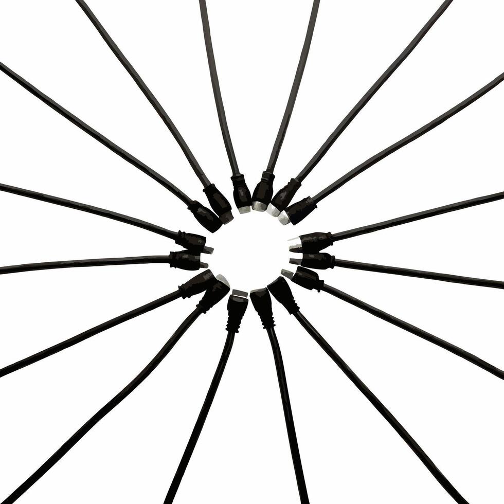 Plain Hands Holding Network Lines with Copy Space concept as Plain hands hold glowing network lines on a glossy white background leaving significant copy space above The camera ca Square Square vector