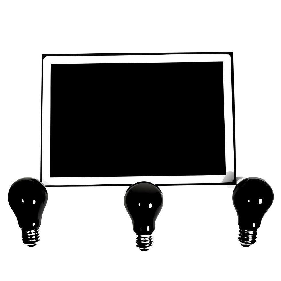 Plain white background with subtle light bulb icons and ample copy space concept as A minimalist image featuring a plain white background with glossy light bulb icons symbolizing i Square Square vector