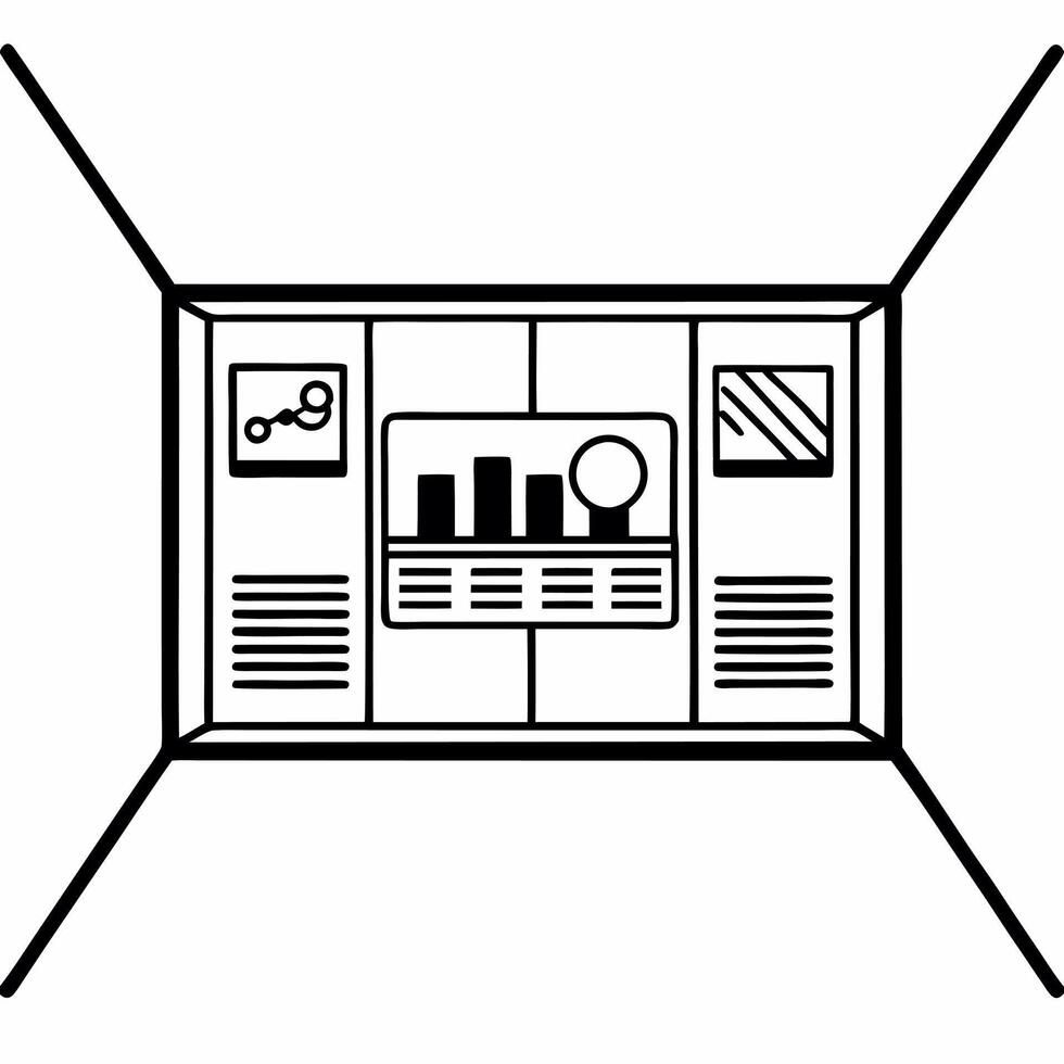 Plain white space with holographic ESG data concept as Camera slowly zooms out from a close up of holographic ESG data floating in a plain white space The data forms intricate pat Square Square vector