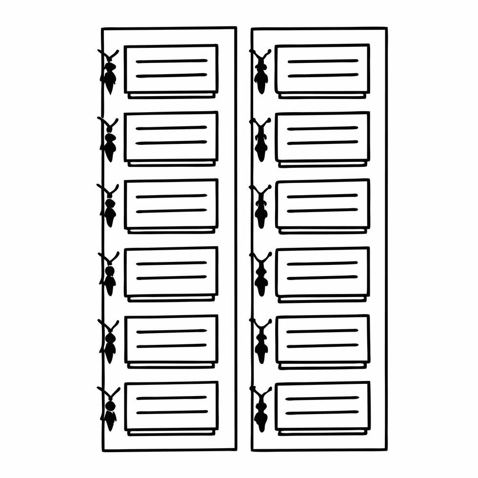 Poll worker ant colony organization concept as of an ant colony structure representing poll worker organization and tasks Camera pans across the colony showcasing different Square Square vector