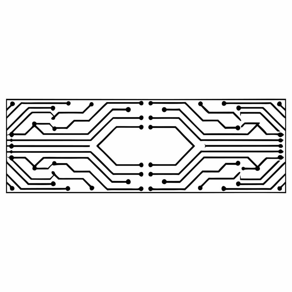 Prediction algorithm circuit tiles concept as Minimalist circuit board pattern representing prediction algorithms Camera zooms in on intricate pathways highlighting data flow Iso Square Square vector