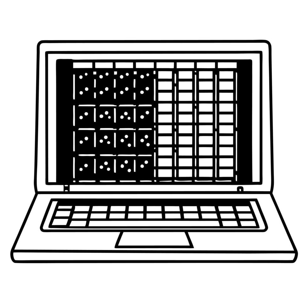 Predictive algorithm in action concept as Close up of a computer screen showing a predictive algorithm processing real time election data Camera slowly pans across the screen reve Square Square vector