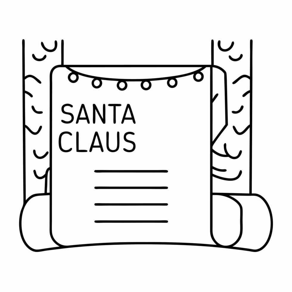 Santa Checking His List concept as Show Santa checking his list in a cozy office filled with holiday cheer The camera slowly moves from his focused expression to the list providin Square Square vector