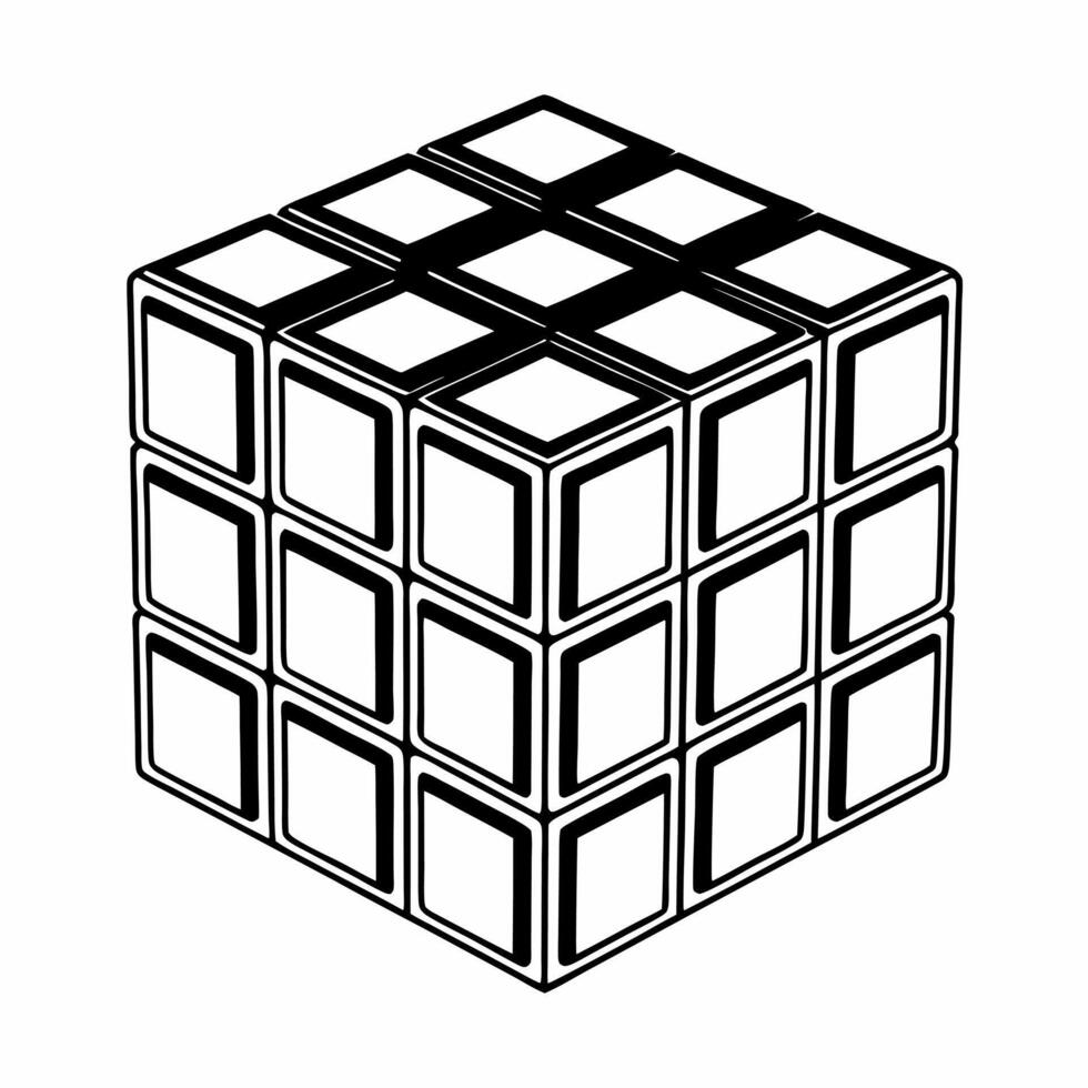 Rubiks cube with financial symbols on faces concept as Isometric of a Rubiks cube with various financial symbols and icons on its faces some sections solved to reveal a cohe Square Square vector