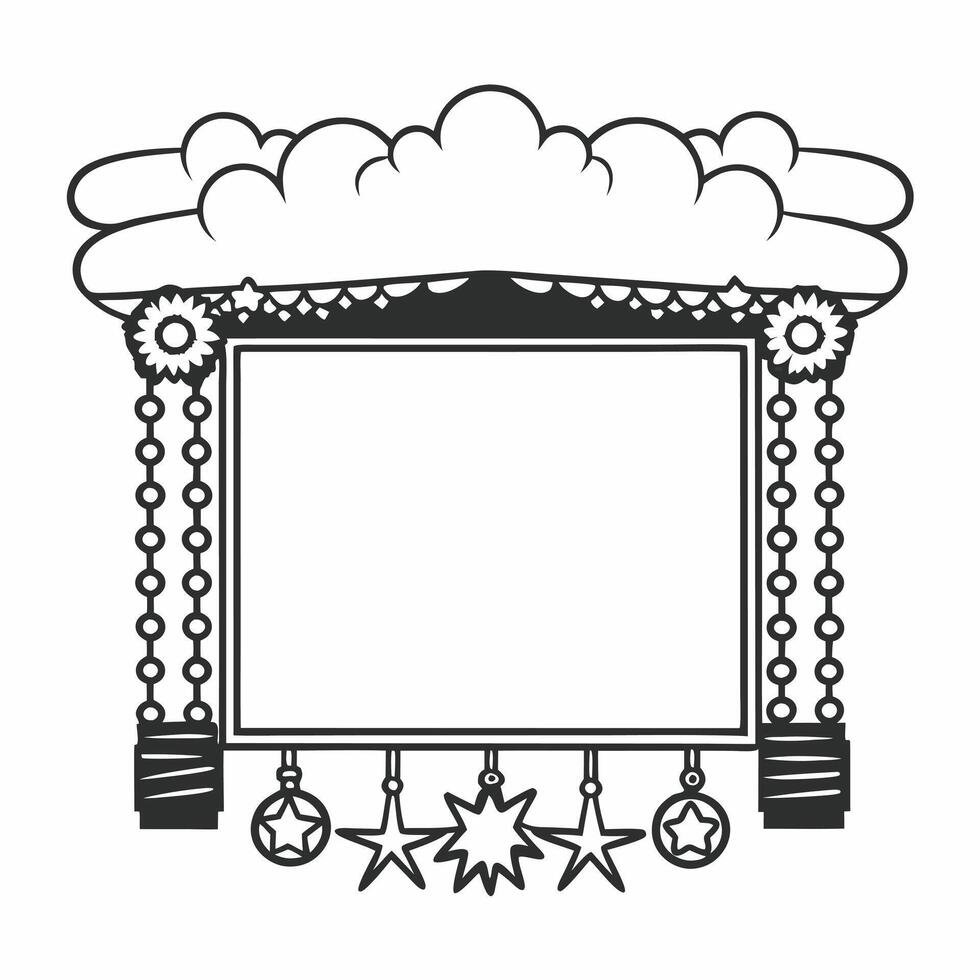 Santas Levitating Gift Bag concept as Create a illustration of Santas gift bag floating in mid air against a white background highlighting its weightless state in Photo St Square Square vector