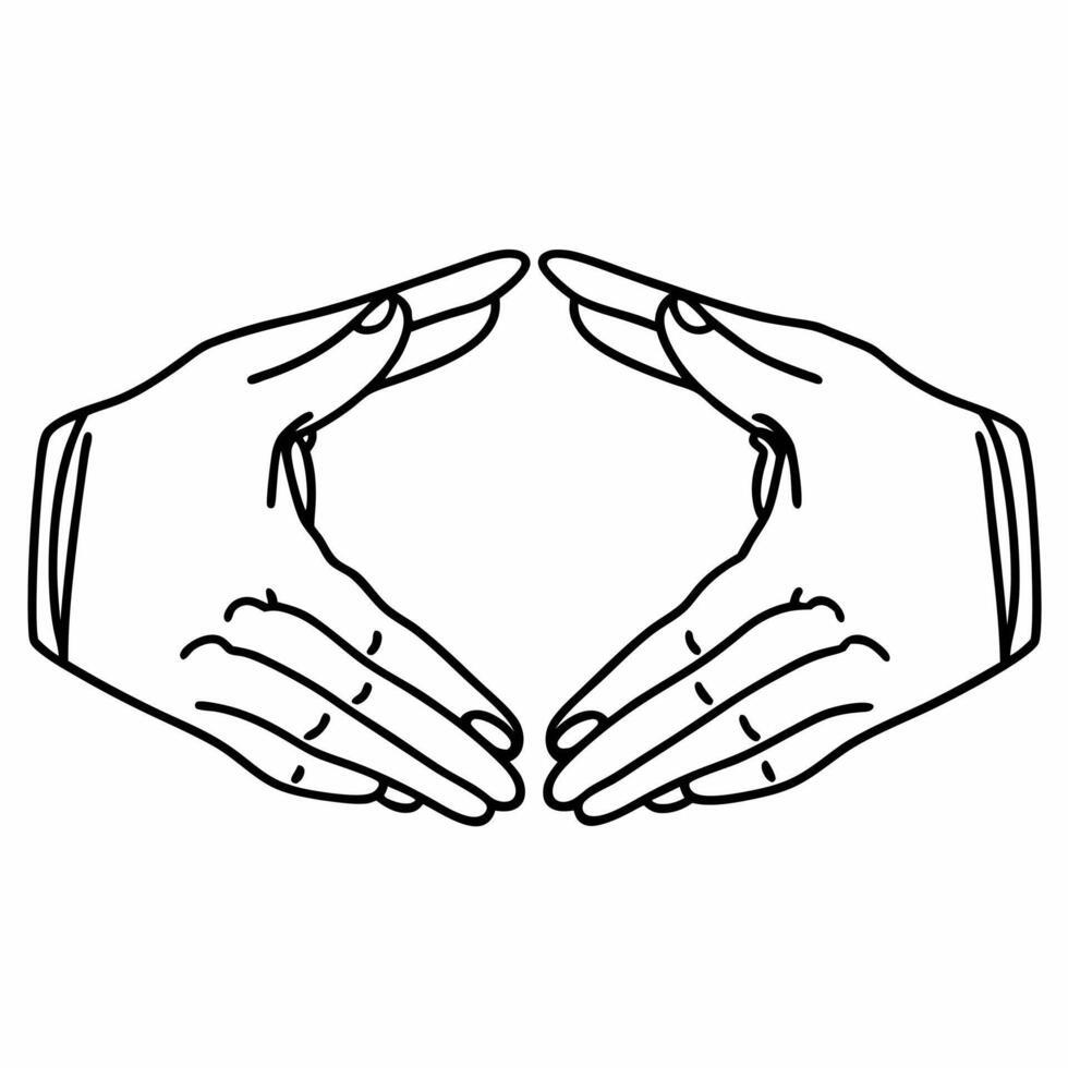 Soft focus white support hands concept as Medium shot of hands forming a supportive cup shape edges softly blurred Camera slowly zooms in on the hands emphasizing care Symbolizes Square Square vector