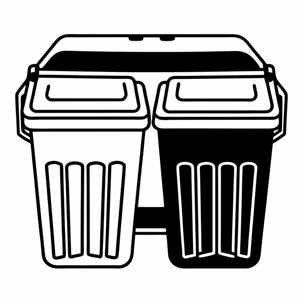 Spontaneous handshake over recycling bin concept as Tracking shot of two business people from different companies spontaneously shaking hands over a recycling bin Camera pans to r Square Square vector