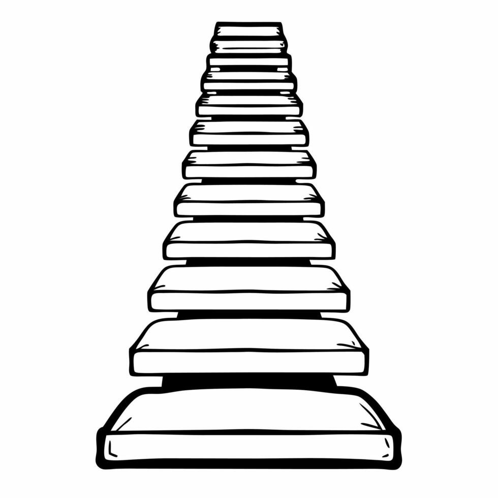 White stepping stone podium concept as Wide shot of a podium made of white stepping stones Camera slowly moves along the path created by the stones up to the podium top Symbolize Square Square vector
