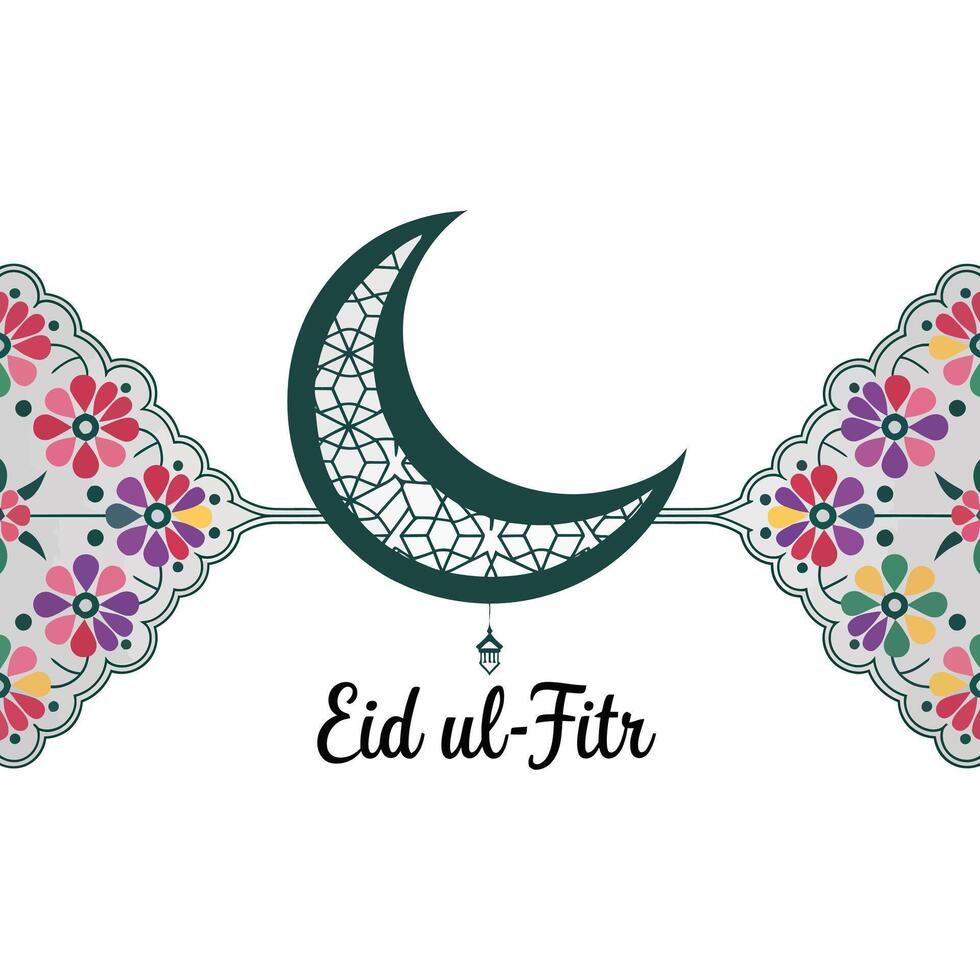 Eid ul fitr greeting card vector