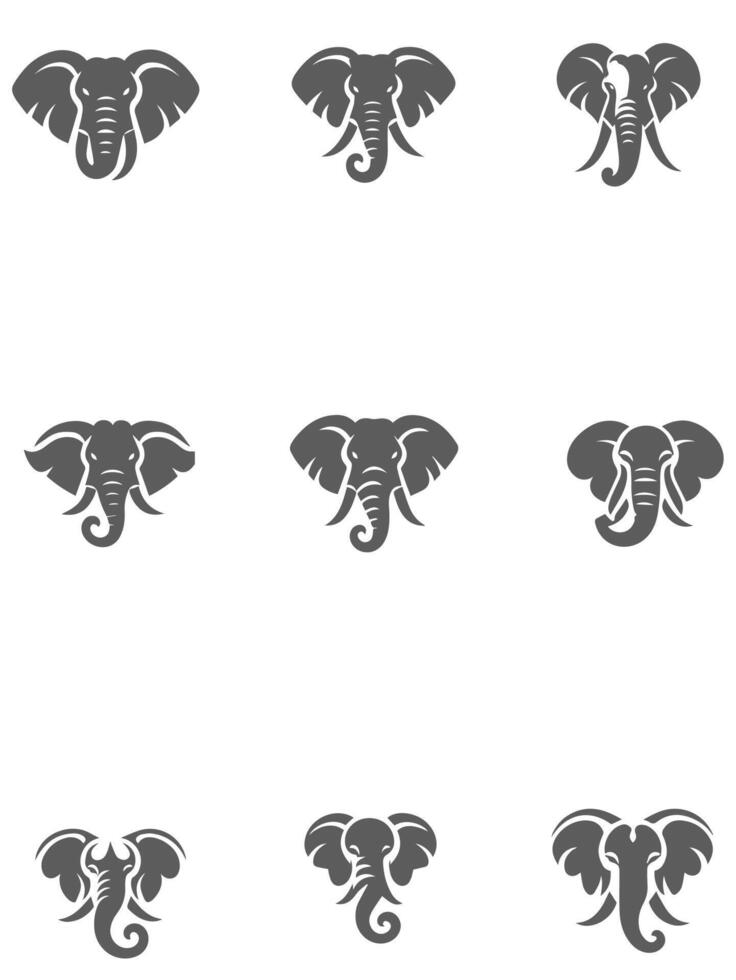 Best Elephant Collection Logo Design vector