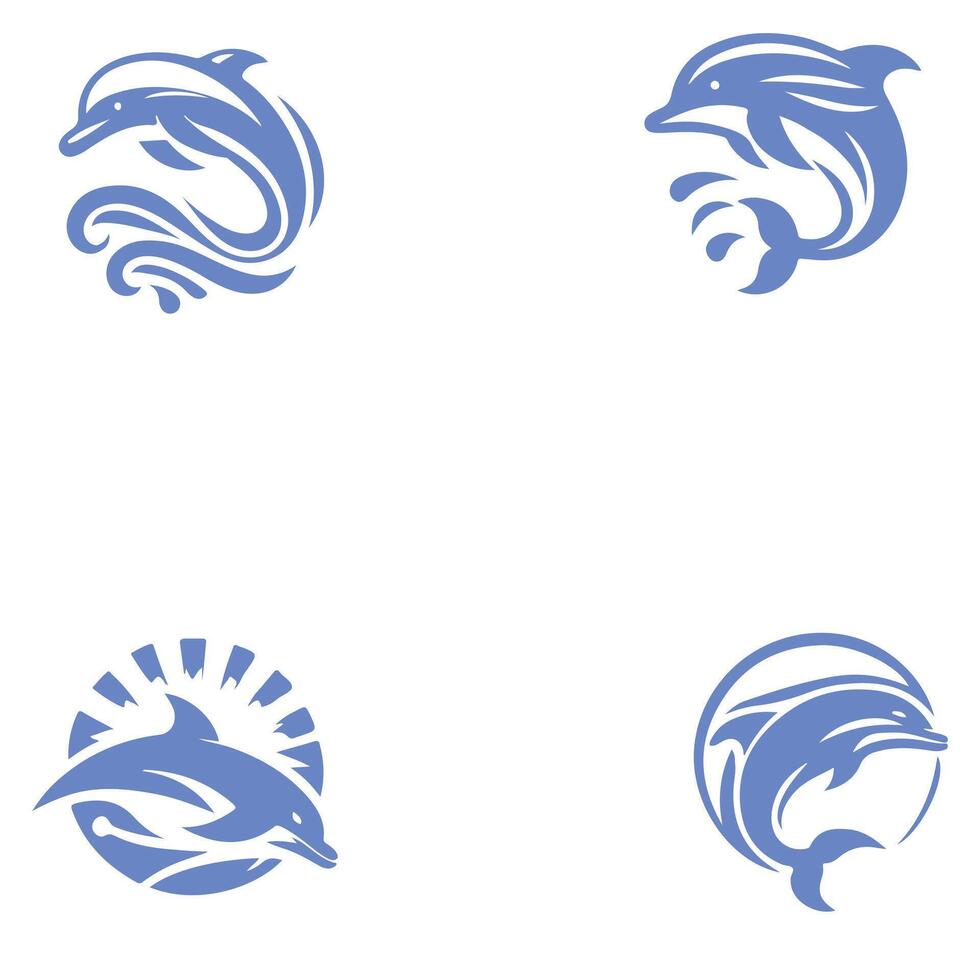 Fin Rise collection logo design vector