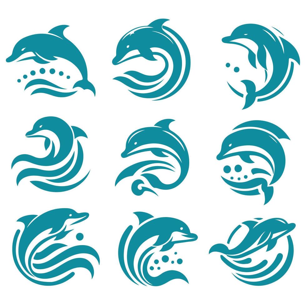 Sea Pulse collection logo design vector