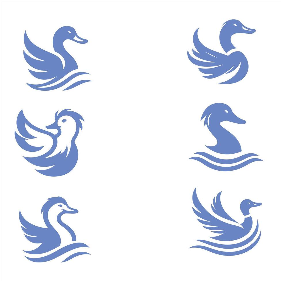 Quack Line collection logo design vector