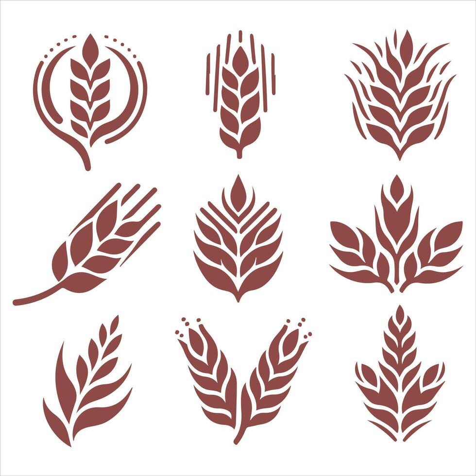 Noble Grain collection logo design vector