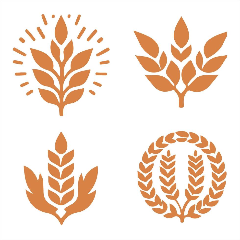 Wheat Essence collection logo design vector