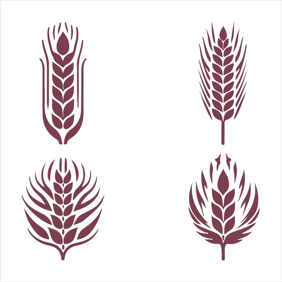 Ancient Grain collection logo design vector