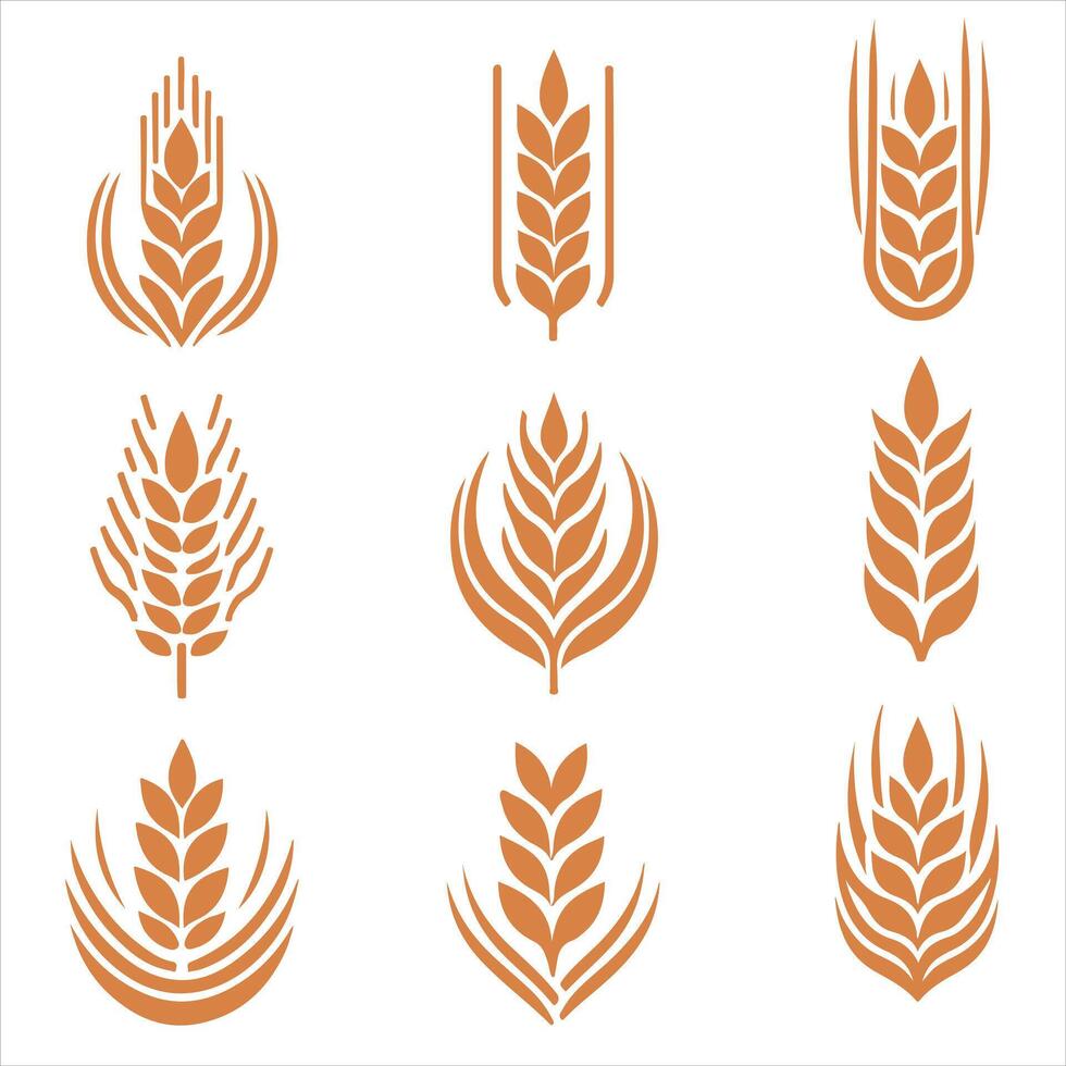 Wheat Horizon collection logo design vector