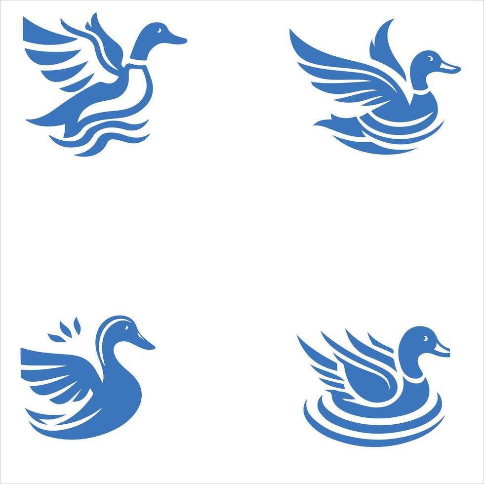 Feather Fusion collection logo design vector