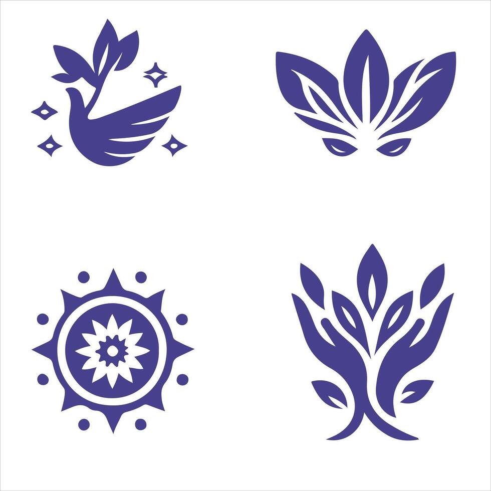 Bliss Bloom collection logo design vector