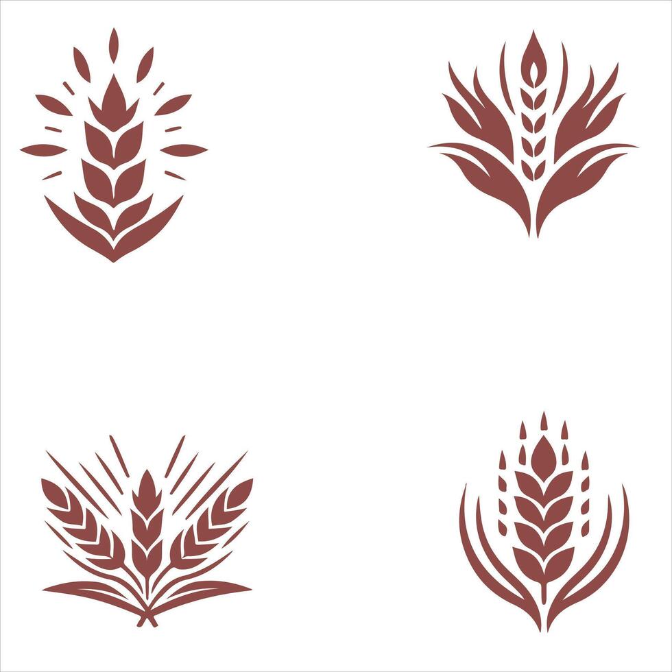 Amber Wheat collection logo design vector