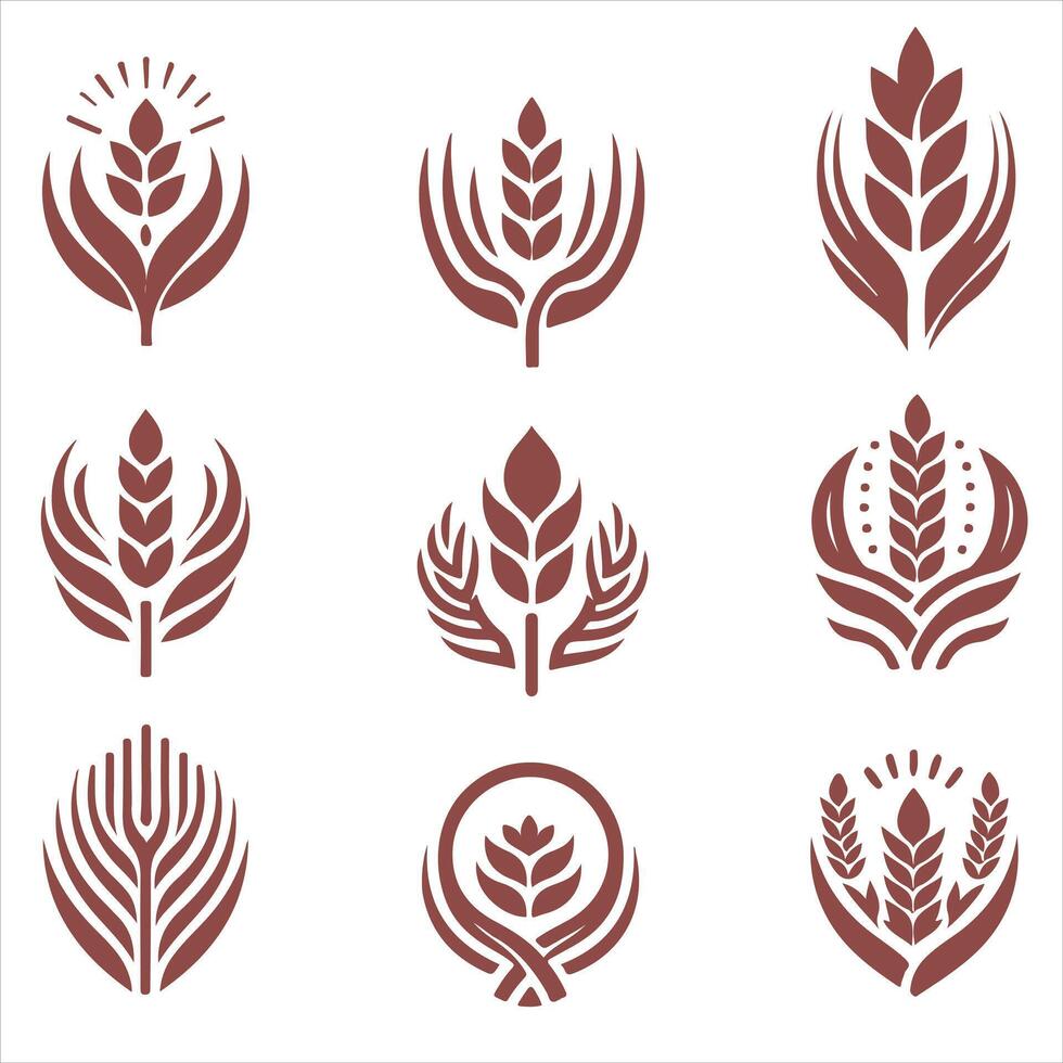 Golden Stalks collection logo design vector