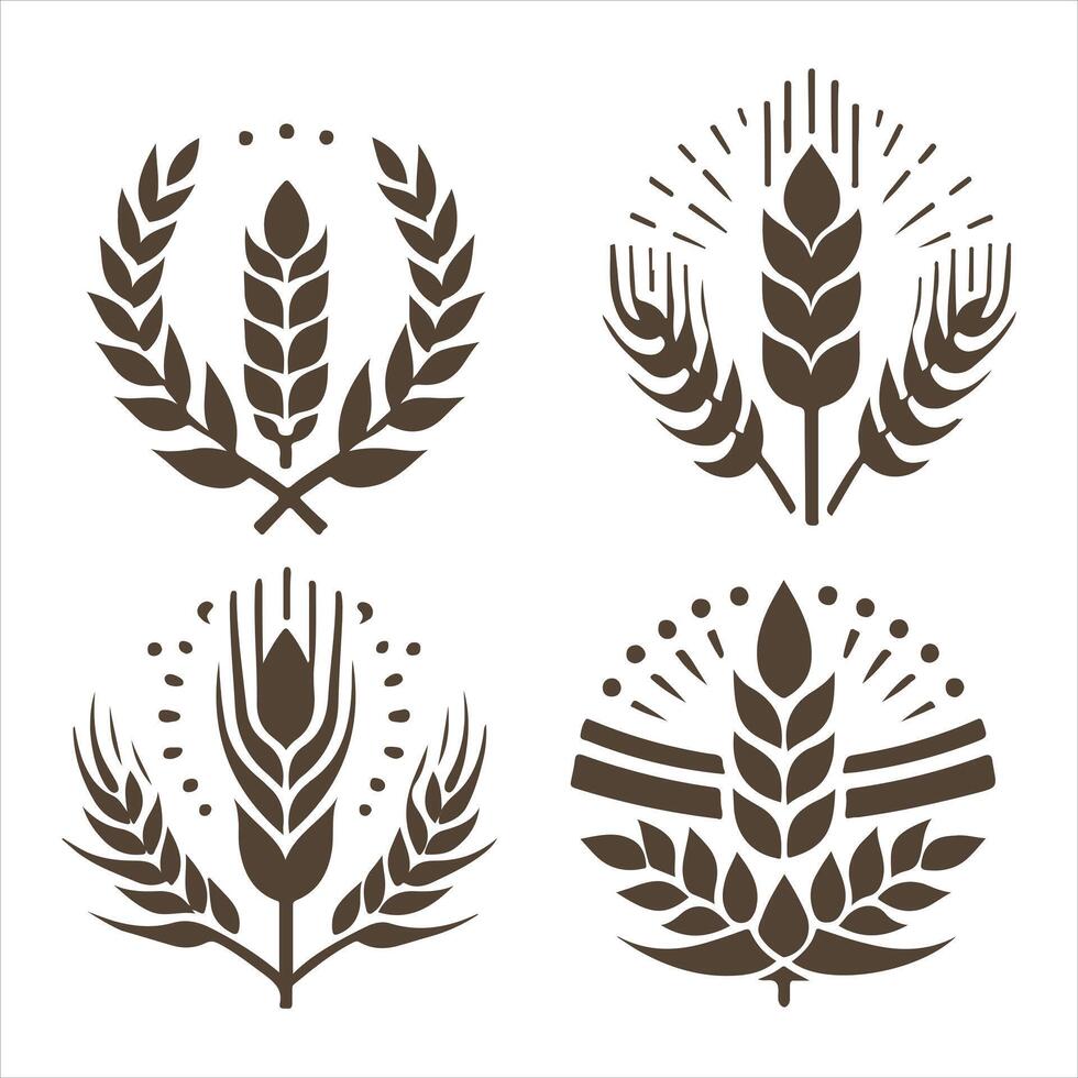 WheatWave collection logo design vector