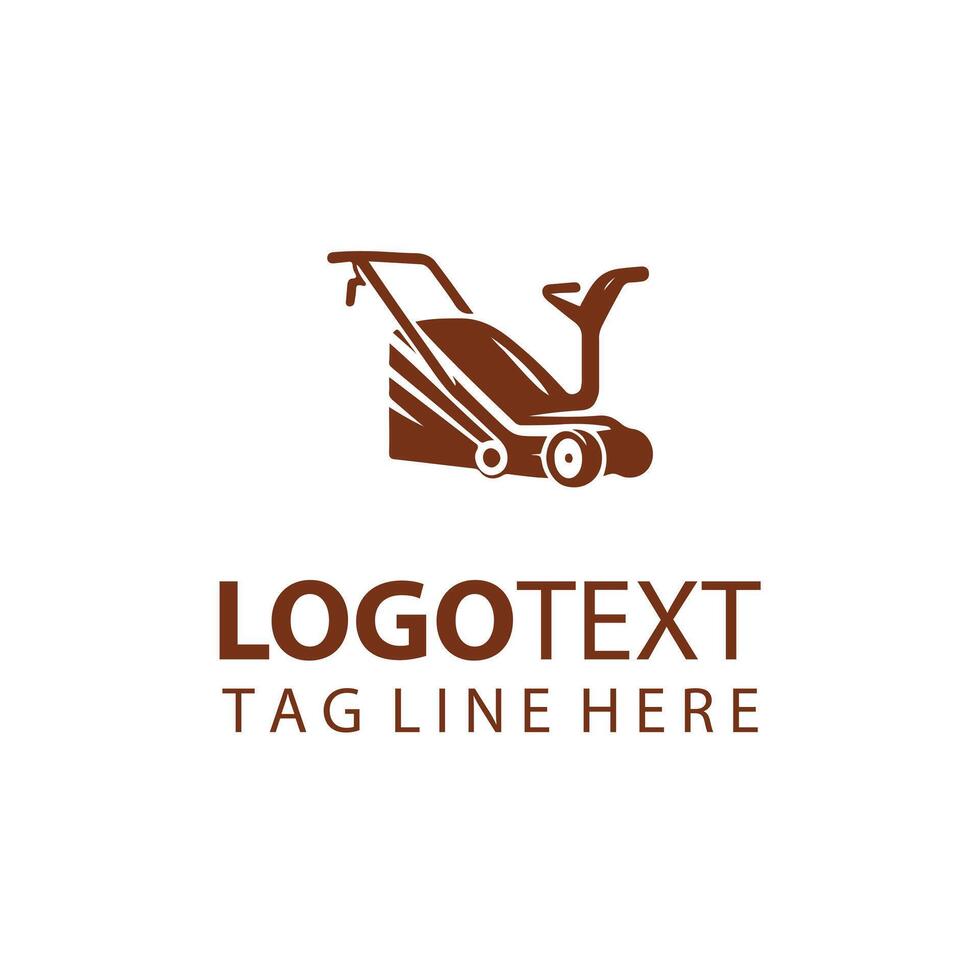Turbo Grass Lawn Mover Logo Design vector