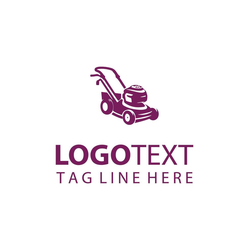Grass Guardian Lawn Mover Logo Design vector