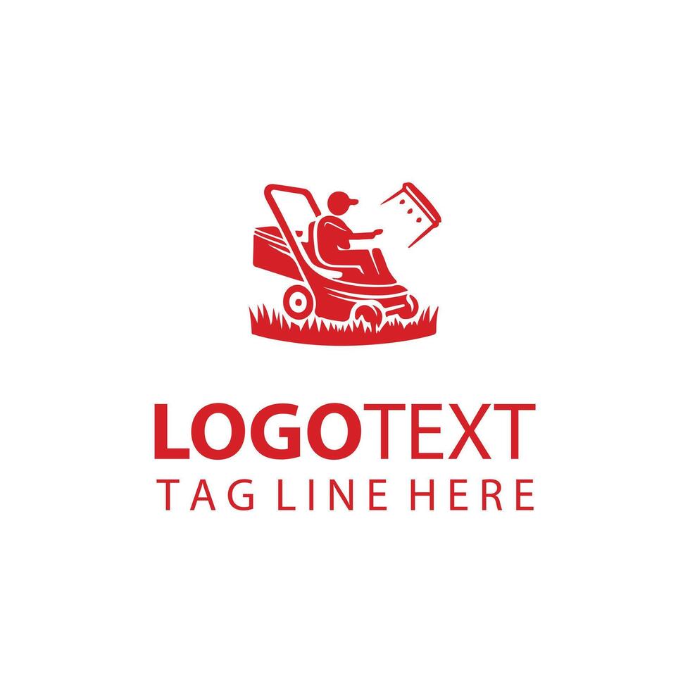 Surge Lawn Mover Logo Design vector